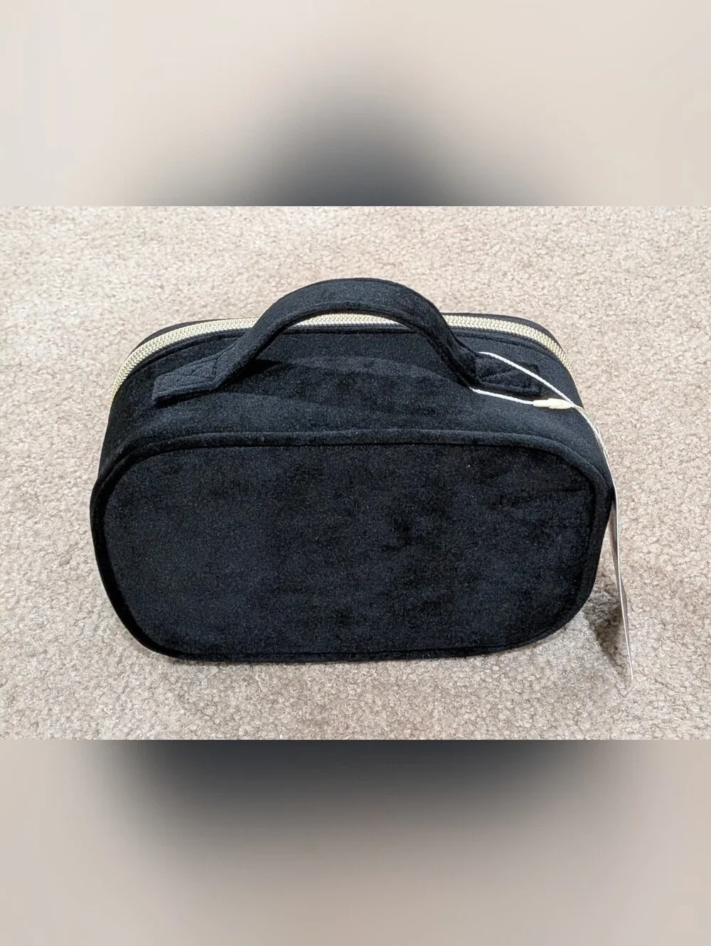 Primark Black Fantasia Mickey Cosmetic Pouch with Blue and Gold Accents